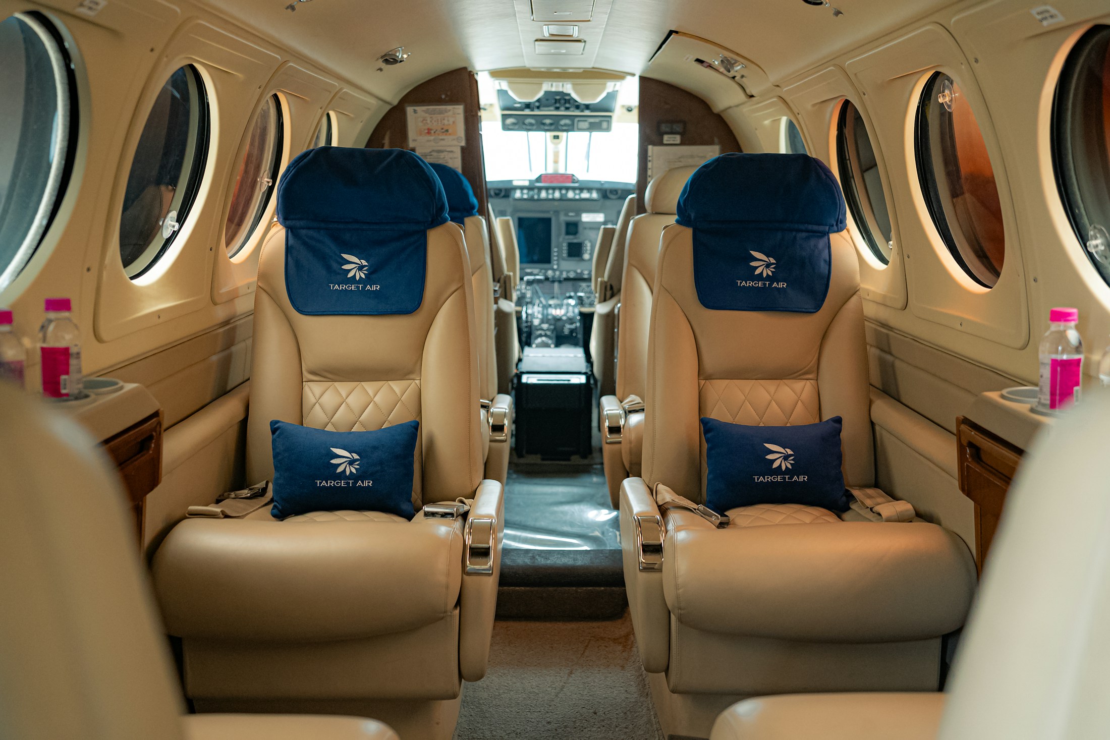 Luxury private jet interior